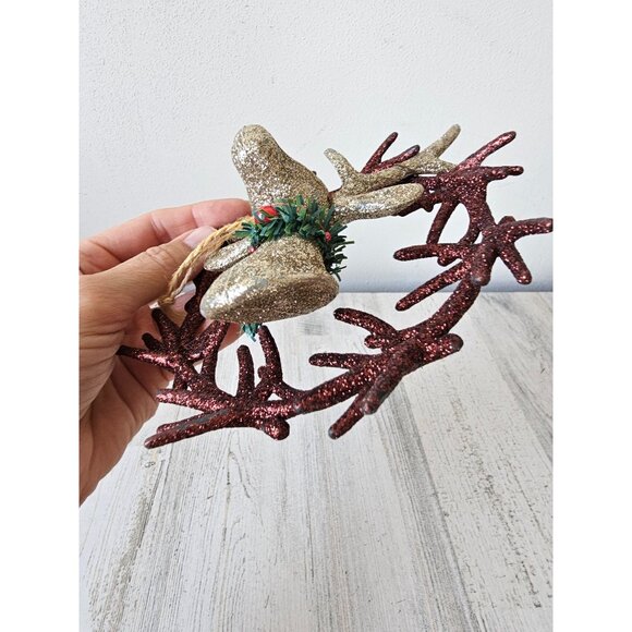 Glitter buck hunting ornament sparkle unique wreath ornament Xmas tree - Picture 6 of 7